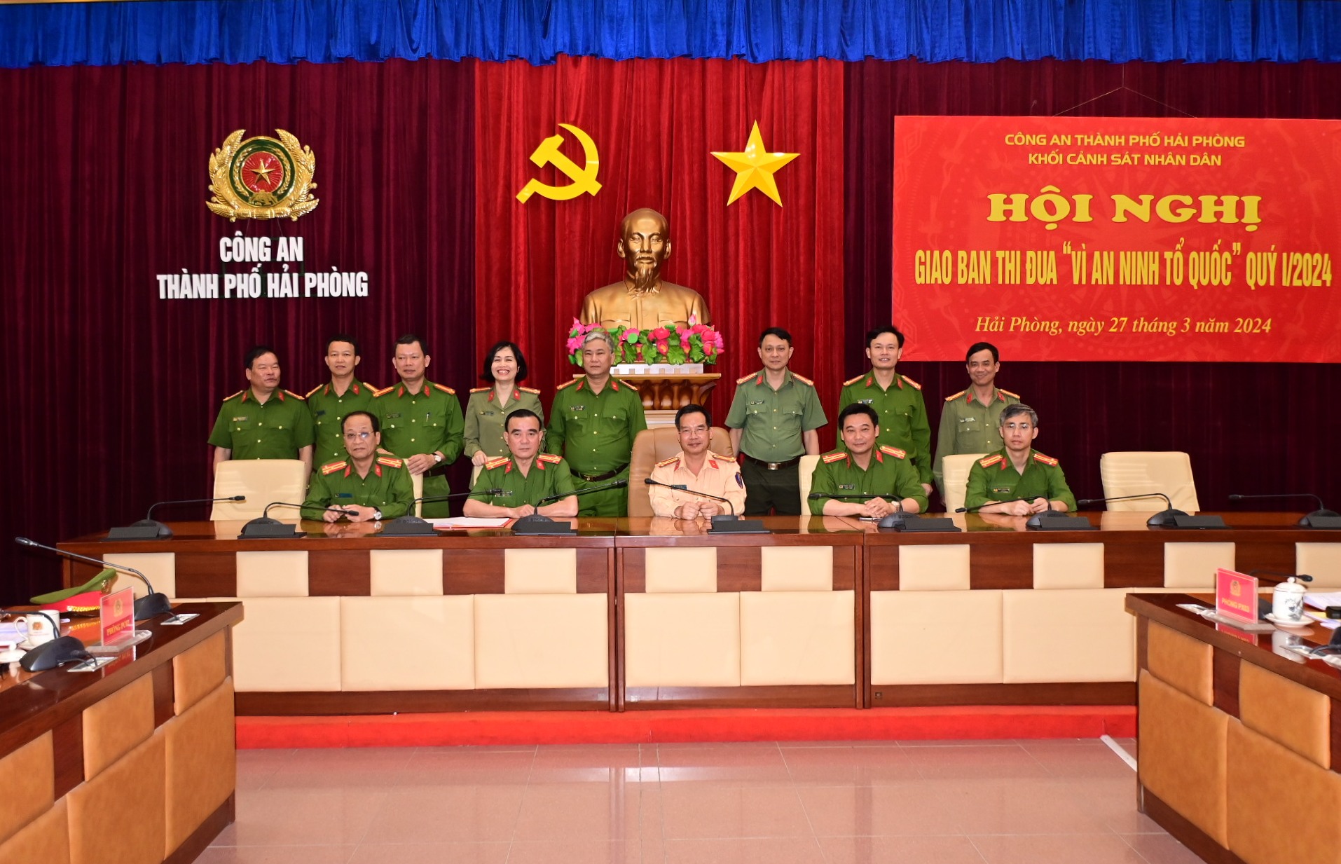 Khối Cảnh sát nhân dân CATP: Tổ chức giao ban thi đua “Vì ANTQ” quý I năm 2024